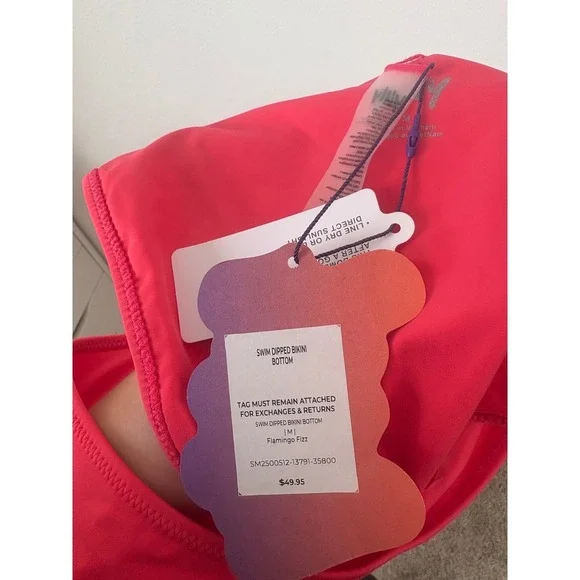 New Yitty Swim Dipped Bikini Bottom – Flamingo Fizz – Medium - Picture 4 of 4